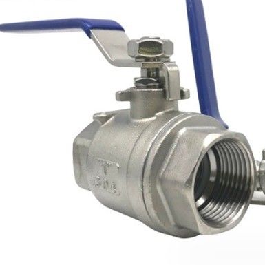 一般的な鉄柄とロック 内部スレッド BSP NPT 2PC ボールバルブ SS304 316