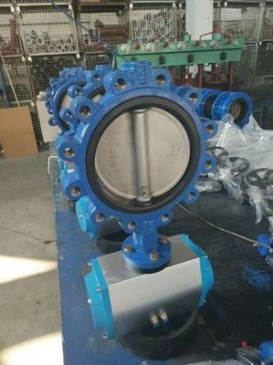 DN65 電気モーターで動作する柔らかい鉄の蝶閥