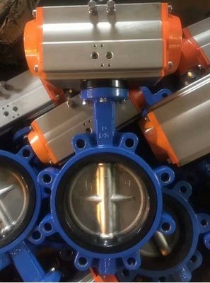 DN65 電気モーターで動作する柔らかい鉄の蝶閥