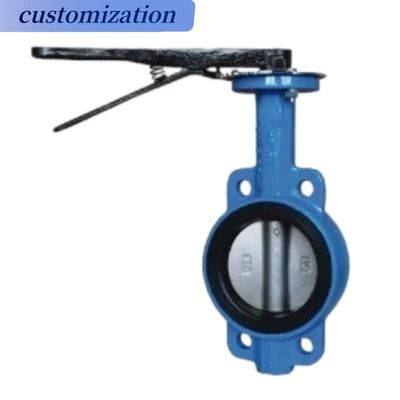 工業用弁構造 EPDM PTFE ウェッファー 蝶弁 柔らかい鉄レバー