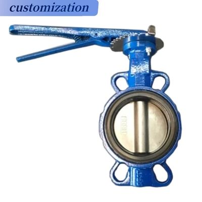 CF8 Di Ci EPDM PTFE 強い酸 柔らかい 鉄レバー 操作されたウエファー バターフライバル