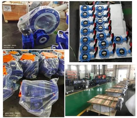 高温メディア アルミニウム合金・ウェーファー型 PTFE 中心密封バタフライバル