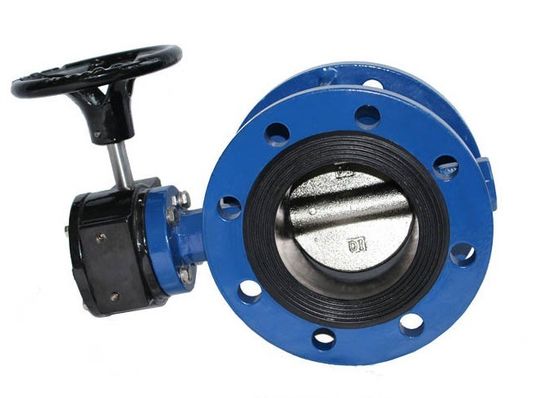 手動で交換可能な座席 EPDM/NBR ゴムで覆われた水用の双面フレンジの蝶弁