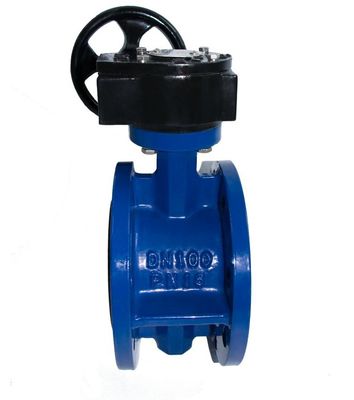 手動で交換可能な座席 EPDM/NBR ゴムで覆われた水用の双面フレンジの蝶弁