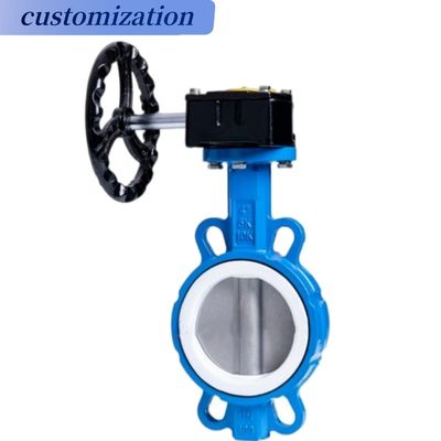 OEM ポートサイズレバー 操作 完全 PTFE コーナー コンセントリック DIN BS コントロール バターフライ バルブ