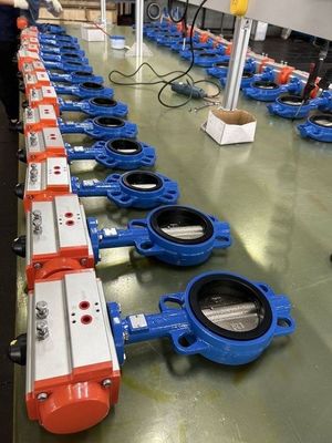 パーソナライズされたサポート ODM EPDM ラインナップされた気圧アクチュエータ ワッファータイプ制御バタフライバル