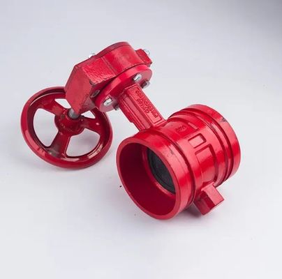 OEM ポートサイズ 柔軟な鉄ゴムで覆われた火災対策システム用のローブバターフライバル