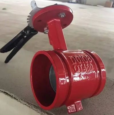 OEM ポートサイズ 柔軟な鉄ゴムで覆われた火災対策システム用のローブバターフライバル