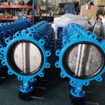 DN350 PN16 バターフライバル EPDM 柔らかい鉄ウエファー フレンズラグ 水のための水システム