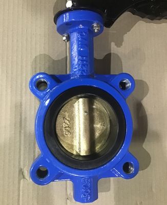 DN350 PN16 バターフライバル EPDM 柔らかい鉄ウエファー フレンズラグ 水のための水システム