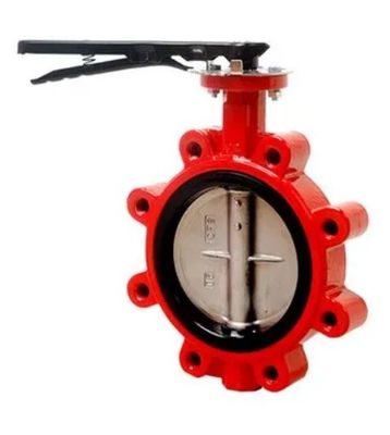 DN200 柔らかい鋳鉄 PTFE 座ったラグ バターフライバル 一般温度メディア