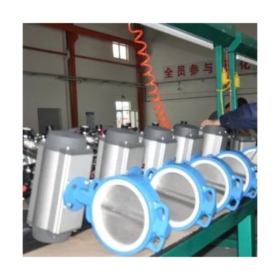 競争力のある鋳鉄炭素鋼体 EPDM 軟密封式ウェッファー 手動バタフライバル