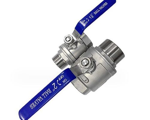 一般的な鉄柄とロック 内部スレッド BSP NPT 2PC ボールバルブ SS304 316