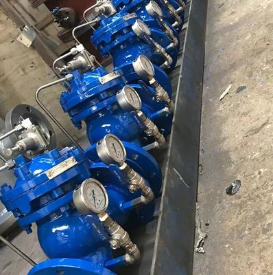 頑丈な鋳鉄 ANSI 150LB JIS 10K pn16 WCB 水圧水面膜 多機能ポンプ制御バルブ