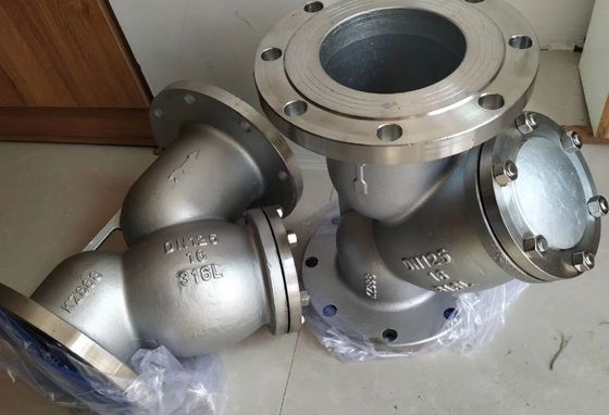 完全証明書 排水バルブ用不鋼SS304SS316 PN16 フランジェッドYストレナー