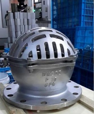 DN150 PN16 GGG50 ジェットポンプ用ステンレス鋼のストレナー付き柔らかい鉄の足弁
